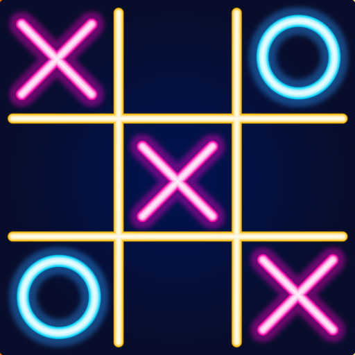 Tic Tac Toe Glow &amp; 2048 Game icon
