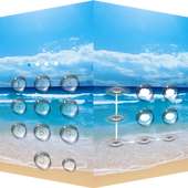 Green Applock Theme Beach on 9Apps