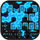 Gleaming Coal Hexagon Keyboard Theme icon