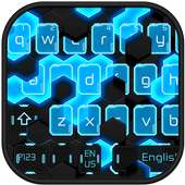 Gleaming Coal Hexagon Keyboard Theme on 9Apps