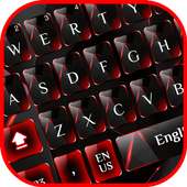 Clavier de verre noir rouge