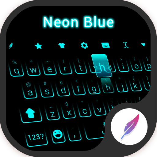 Neon Blue Keyboard Theme icon