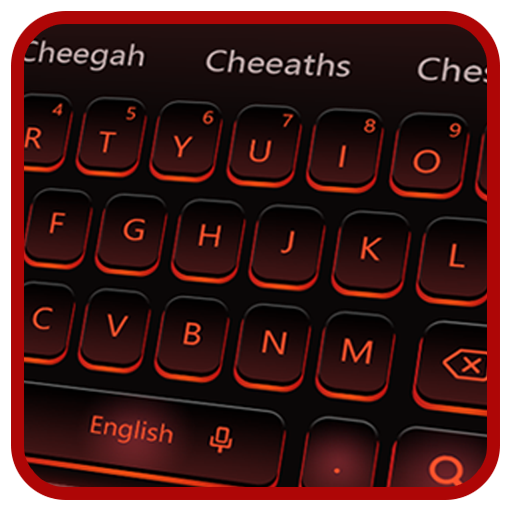 Black Red Keyboard icon