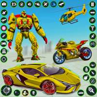 Helicopter Robot Car Game 3d