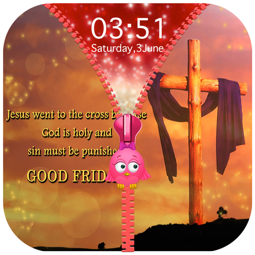 Good Friday Zipper Lock Screen icon
