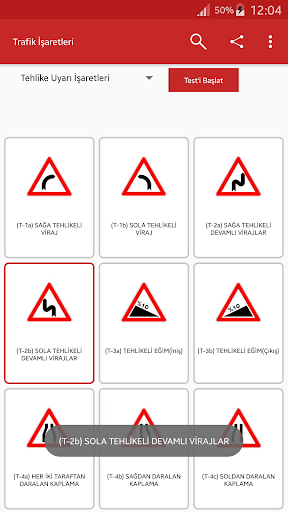 Traffic Signs Turkey Test screenshot 1