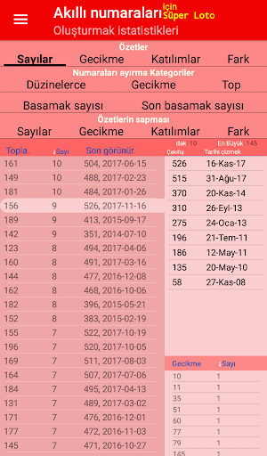 smart numbers for Süper Loto(Turkish) screenshot 7