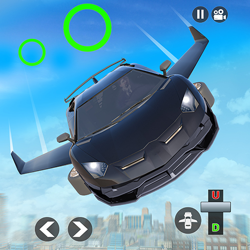 Flying Car Shooting Robot Game icon
