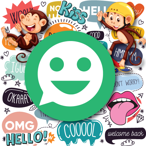 Personal sticker maker and stickers creator icon