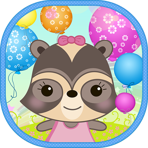 Candy Raccoon: Pop Balloons icon
