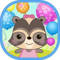 Candy Raccoon: Pop Balloons