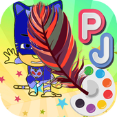 PJ HERO MASKS coloring book icon