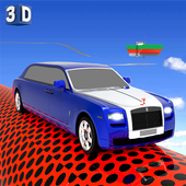 ikon mengendarai mobil limusin: balap mobil akrobatik