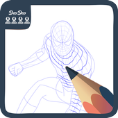 How Draw Spiderman icon