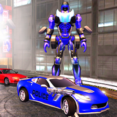 Police Car Robot Superhero icon