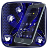 Dark blue leather theme icon