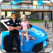 Virtual Mom Police Working Family Game icon