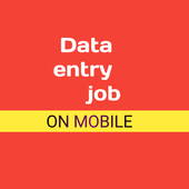 Digital one India data entry job in mobile icon