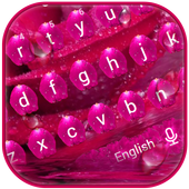 Beautiful Pink Rose Petal keyboard Theme icon