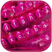 Beautiful Pink Rose Petal keyboard Theme