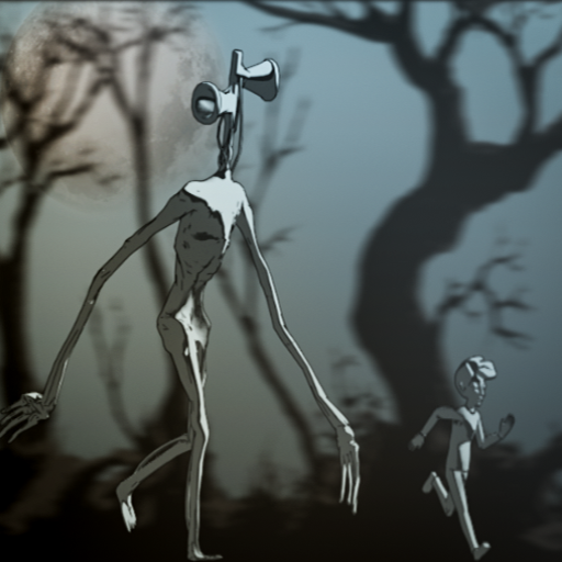 Nightmare siren head horror icon