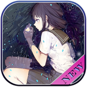 Sad Anime School Girl Live Wallpaper icon