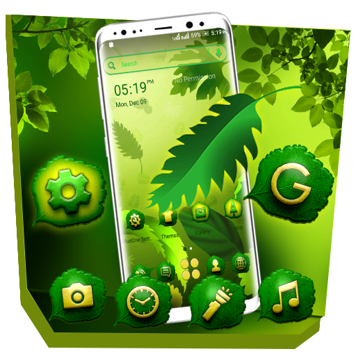 Green Leaf Launcher Theme icon
