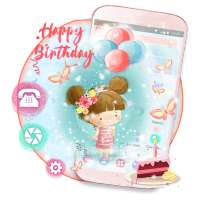 Cute Birthday Girl Theme on 9Apps