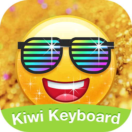 Kiwi Keyboard Glitter Golden emoji иконка