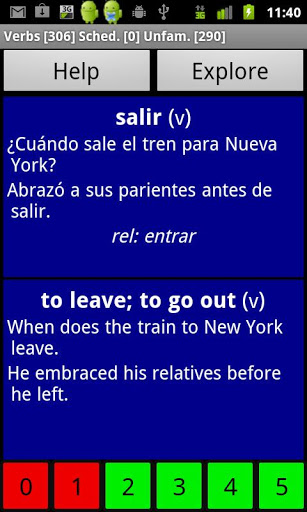 Spanish Basic Vocabulary screenshot 2