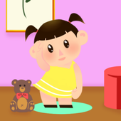 talking dancing little girl icon