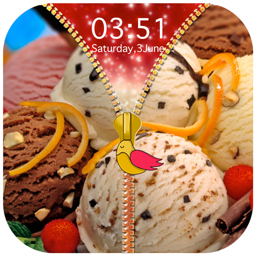 Ice Cream Zipper Lock Screen icon