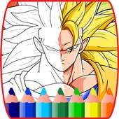 coloring book for super saiyan super-héro kids on 9Apps