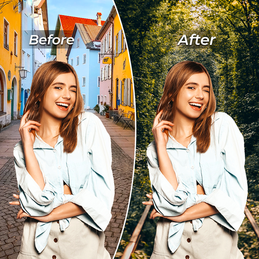 Background changer - Sky, Emoji, Blur, Selfie icon