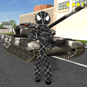 Black Spider Stickman Rope Hero Gangstar Crime icon