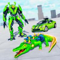 Crocodile Robot Car Simulator: War Robot Games