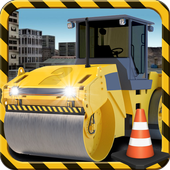 Road Roller Compactor Parking icon