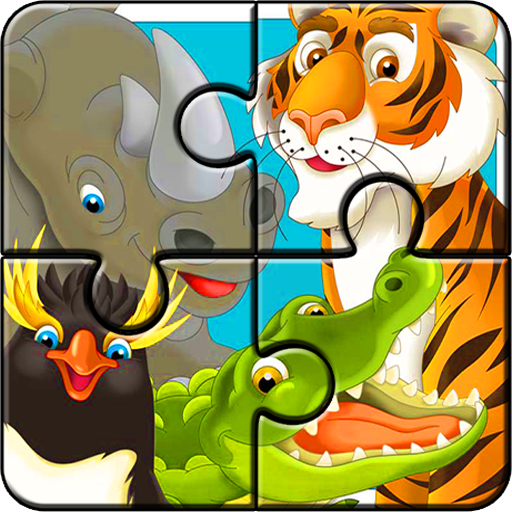 animals pets 5v5 wild jigsaw  puzzle for children icon