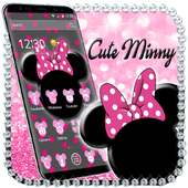 Pink Black Minny Bow Theme on 9Apps