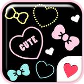 Cute wallpaper★Ribbon Heart on 9Apps