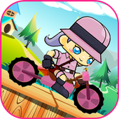 Girl bike games : Princess run icon