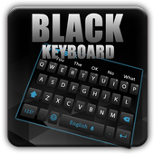 Simple black and blue keyboard theme icon