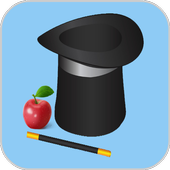 Hat and apple أيقونة