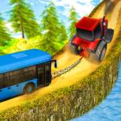 Chained Tractor Towing Bus