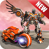 US Police Cop Robot:Transformers Bike Flying Robot icon
