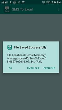 SMS To Excel 4 تصوير الشاشة