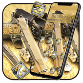 Golden Cool Bullet Gun Theme icon