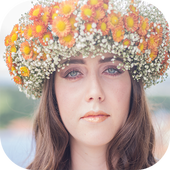 تزيين الشعر بالورود أيقونة