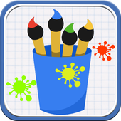 Painting and drawing for kids icon