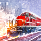 Winter American Train Driving Simulator icon